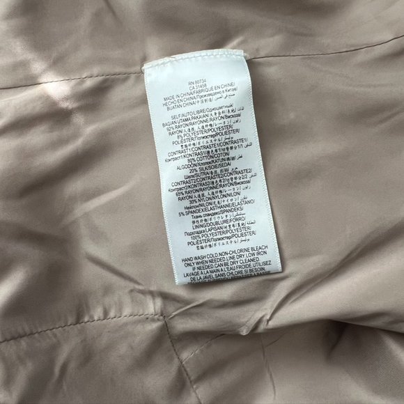 BCBG Maxazria Jaison Tan Striped Fringe Moto Jacket XS - Picture 8 of 9